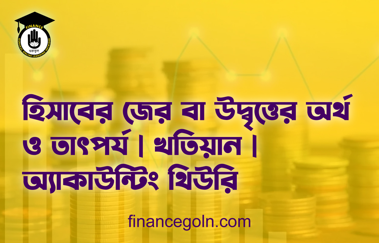 হিসাবের জের বা উদ্বৃত্তের অর্থ ও তাৎপর্য | খতিয়ান | অ্যাকাউন্টিং থিউরি